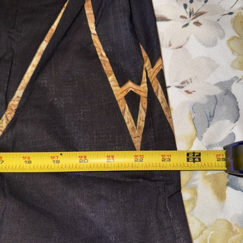 Black / Dark Blue Geometric Golden Stripe 100% Cotton Favomens Medium Shirt - 第 3/5 張圖片