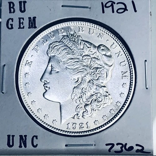 1921 BU GEM MORGAN SILVER DOLLAR UNC MS+++ U.S. MINT RARE COIN 7362