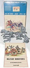 1966 Strombecker Civil War Charge Shiloh Miniature Soldiers Set w/ Horse MIB Vtg