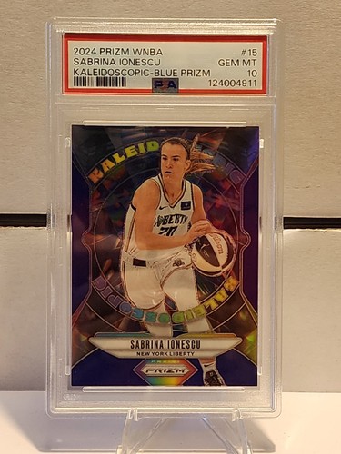 2024 Panini WNBA Prizm - Sabrina Ionescu Kaleidoscopic Blue /49 - PSA 10