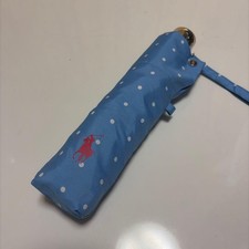 Ralph Lauren Women Fashion Accessories Polo Folding Umbrella Light Blue Dot Limi