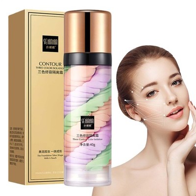 Drei Farben Concealer Color Corrector Mixed Makeup Primer Base Isolation Cream