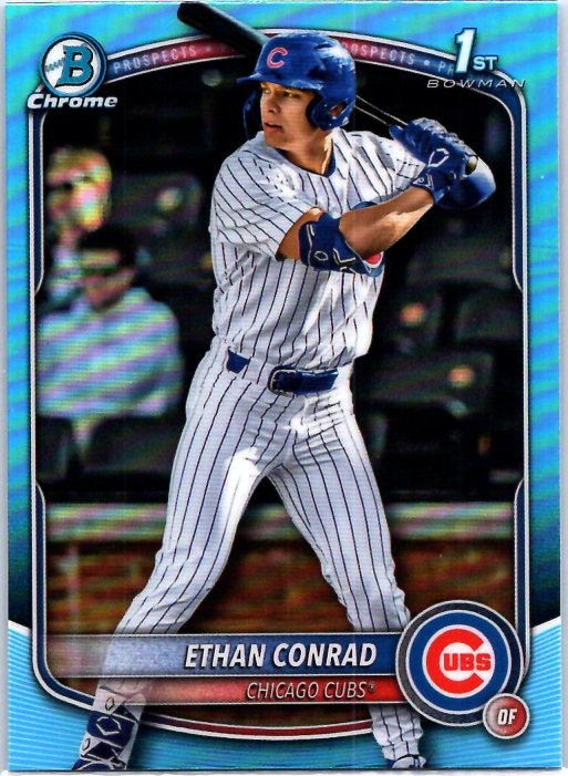 2025 Bowman Draft #BDC-17 Ethan Conrad Chrome Sky Blue Refractor