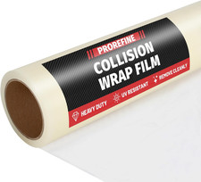 Crash Wrap Film 36-Inch X 120-Foot Roll 1-Pack Clear Plastic Protector Self-Adhe