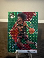 Coby White 2019-20 Mosaic GREEN PRIZM Rookie Card #211 RC Charlotte Hornets