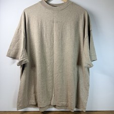 Fear of God Essentials T-Shirt Oversized Boxy Heather Oatmeal Taupe Logo Tee Sm