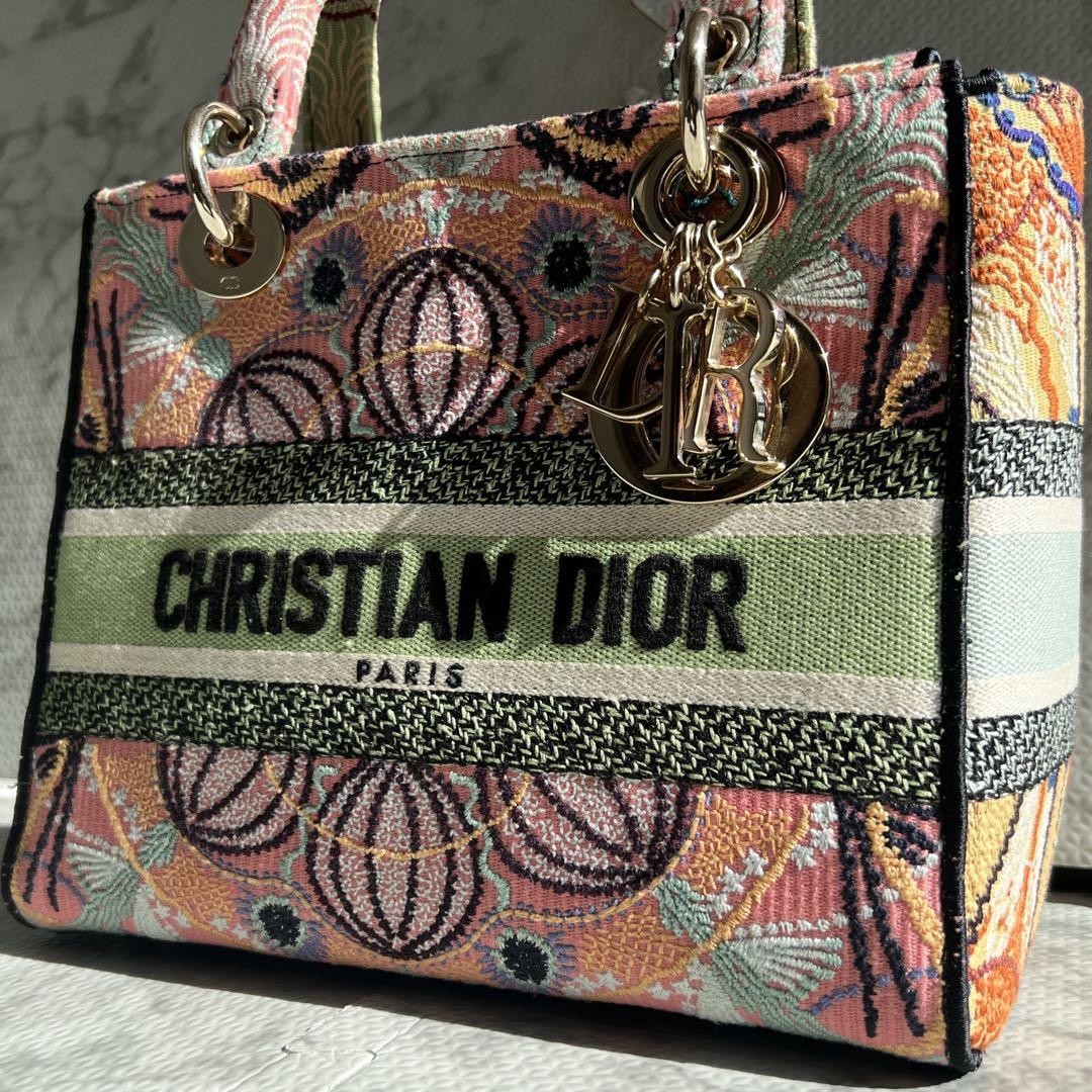 [EXC] Christian Dior handbag tote bag D-LITE Lady Dior Auth From Japan YZ