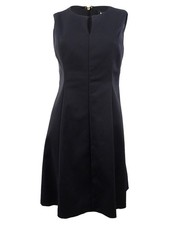 DKNY Women's Cap-Sleeve Keyhole Fit  Flare Dress 802892547966