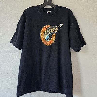Lyrical Lemonade Fish Tee Men's Black T-shirt Short Sleeves Medium Cotton USA