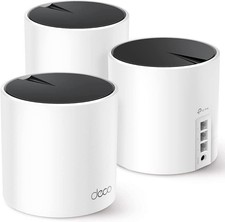 Deco X55 AX3000 WiFi 6 Mesh System - 6500 Sq.Ft. Coverage, 3 Gigabit Ports
