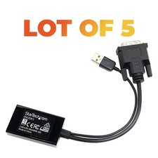 LOT OF 5 StarTech DVI2DP2 DVI to DisplayPort Adapter w/ USB Power 1920x1200