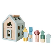 Wooden Shape-Matching House Pastel Learning Plaything Hand-Eye Coordination