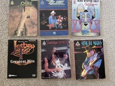 Guitar Tab Book Lot Of 6:Steve Ray Vaughan Blue Oyster Cult ZZ Top Ozzy Osbourne