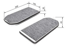 BOSCH Innenraumfilter 1 987 432 362 Filtereinsatz Aktivkohlefilter für BMW E38