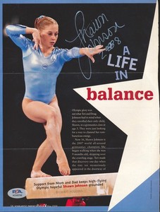 Shawn Johnson Signed Auto Life In Balance Magazine Page PSA/DNA Authentic BZ13