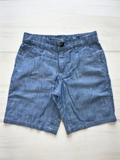 Cat  Jack Boys Blue Shorts With Pockets, Snap  Zip Adjustable Waist Size 6 New