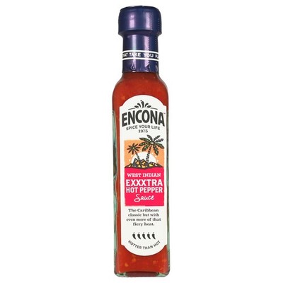 Encona West Indian Extra Hot Pepper Sauce Hotter than hot Chilisauce 142ml