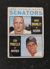  1964 ROOKIE STARS SENATORS Card #167 - MIKE BRUMLEY & LOU PINIELLA
