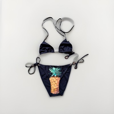 Seltener Vintage Chloé stella mccartney Spring 2001 Pineapple Bikini