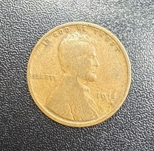 1914 (P) - Lincoln Wheat 1¢ Cent Penny - G - Good
