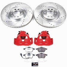 Powerstop Z26 Street Performance Ceramic Brake Pad, Drilled Slotted Rotor, And C
