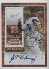 2015 Panini Contenders Prospect Ticket Cracked Ice 19/23 Jarlin Garcia Auto 0c2