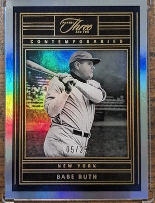 2023 Panini Three And Two Babe Ruth Contemporaries Gold Holo 05/25 #C-BR HOF
