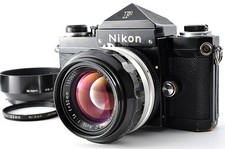 Nikon F Eye Level 35mm SLR Camera + SC 50mm f/1.4 Ai Lens, Black, Tested, Used