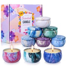 Scented Candles Gifts Set for Women 9 Pack Aromatherapy Soy Wax with Essential