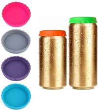 6 Pack Silicone Soda Can Lids, BPA-Free Reusable Can Covers, Fits Standard Cans