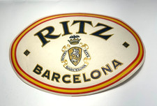 Vintage Hotel Ritz Barcelona Luggage Label