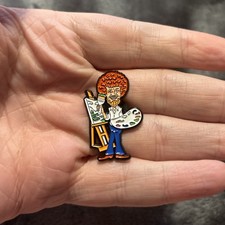 Bob Ross Happy Little Accidents Painting Metal Enamel Pin Badge Brooch Brand New