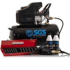 SGS Air 50L Air Compressor Kit w/ 1/2 Impact Ratchet Driver, Socket Set & 2 Oils