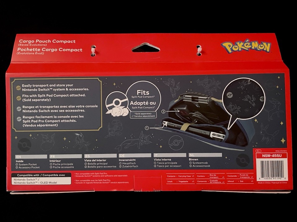 Nintendo Switch Pokemon Sleeping Eevee Cargo Pouch Compact Carrying ...