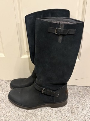 Ugg Boots Thomsen Waterproof Boot Womens Size 10 Black Suede Leather