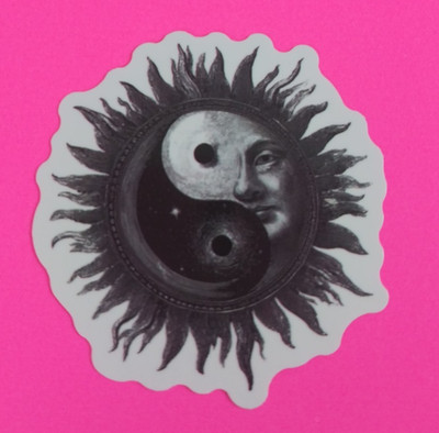 Ying Yang Sun Sticker 2'' x 1.78'' (H)
