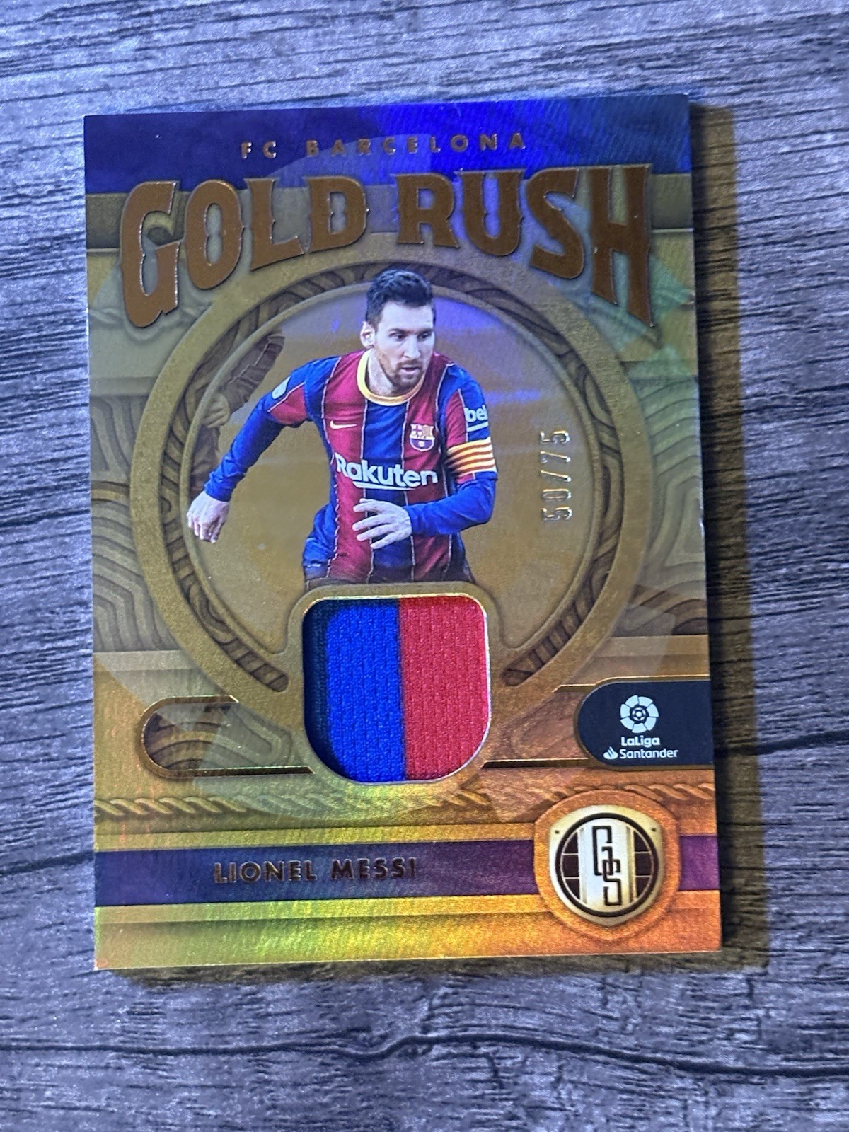 Lionel Messi 2022-13 Panini Gold Standard /75 Jersey Patch Player Worn/Used