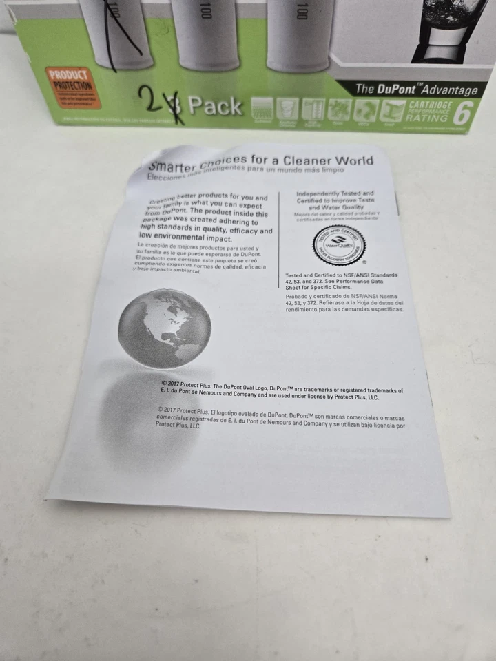 2 PACK (Not 3) Dupont Faucet WFFMC103 Mount Water Filter Cartridges 100 Gallon - Image 2 of 4