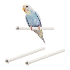 2Pcs 25 x 1.8 cm L x W Wood Perch Stand Colorful Paw Grinding Stick, White