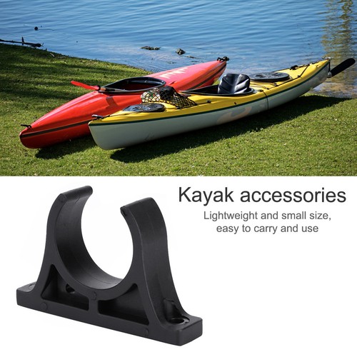2Pcs Plastic Kayak Paddle Holder Clips Marine Dinghy Oar Keeper Black FA - Picture 2 of 10