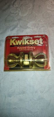 2 Türknauf  + 2 Schlüssel    + Anleitung in Gold ( Kwikset ) USA Vintage Neu ! 