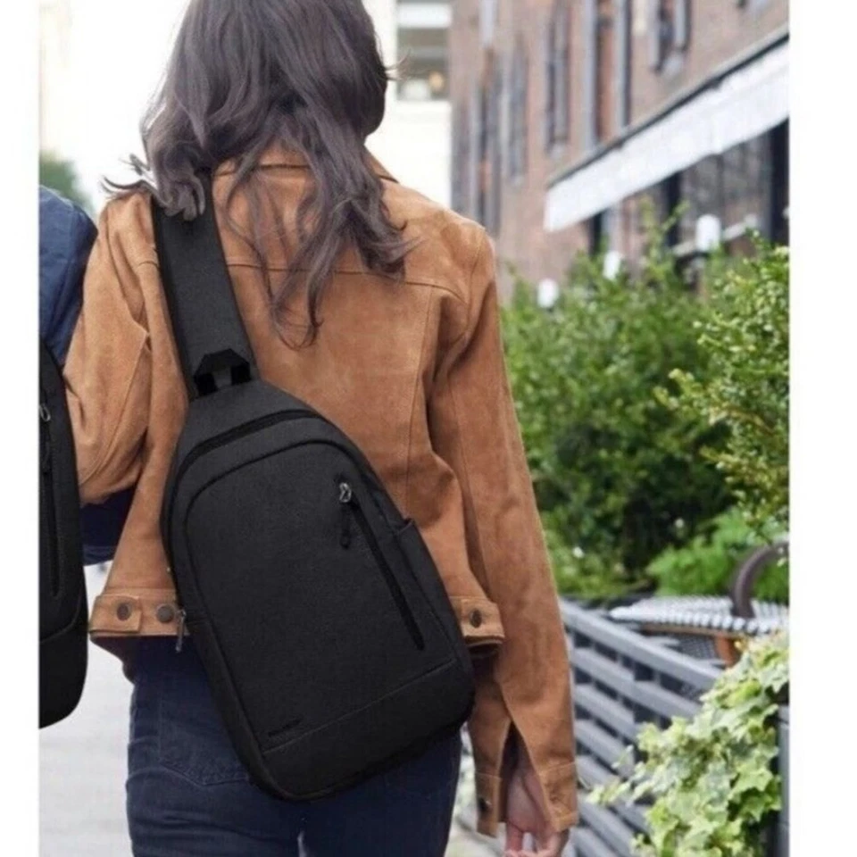 Travelon Urban противоугонная слинга сумка в br черный, дорожная сумка, одна наплечная сумка - Изображение 2 из 4