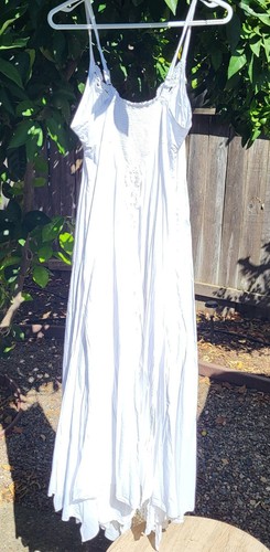 Solitare White Dress Lace Womens M Maxi Coquette Boho Wedding - Picture 20 of 22