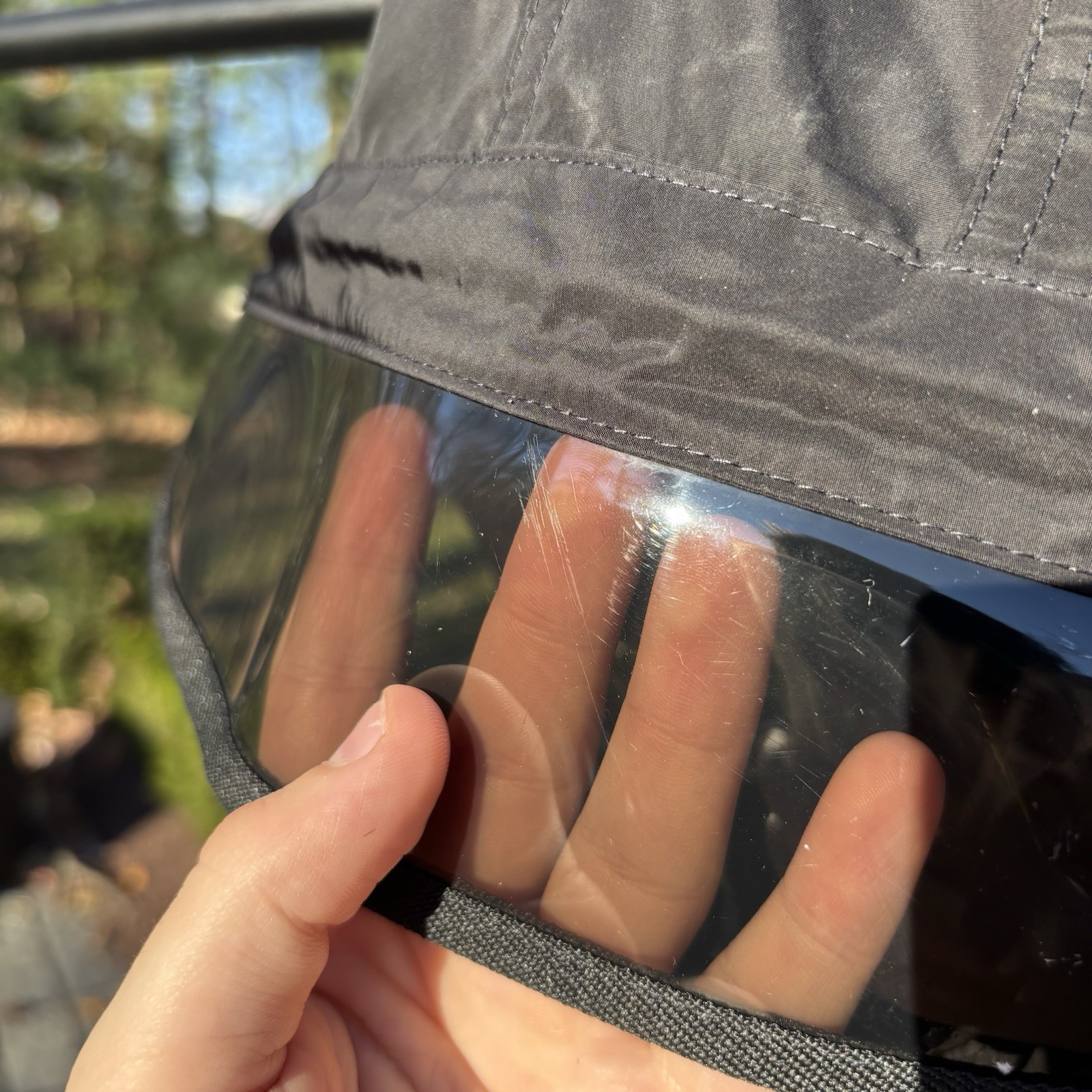 Authentic Burberry Rain Jacket Visor Taffeta Hood… - image 12