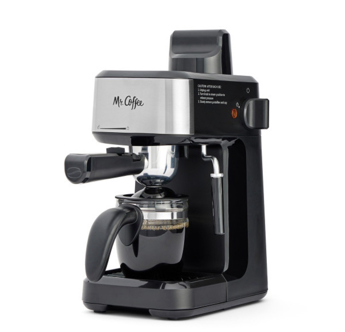 Mr. Coffee 4-Shot Steam Espresso Cappuccino and Latte Maker