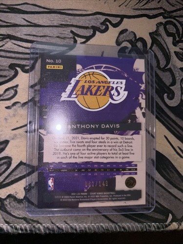2021-22 Anthony Davis Panini Court Kings Veterans Ruby /149 - Mavs/Lakers 🏆💫 - Picture 2 of 2