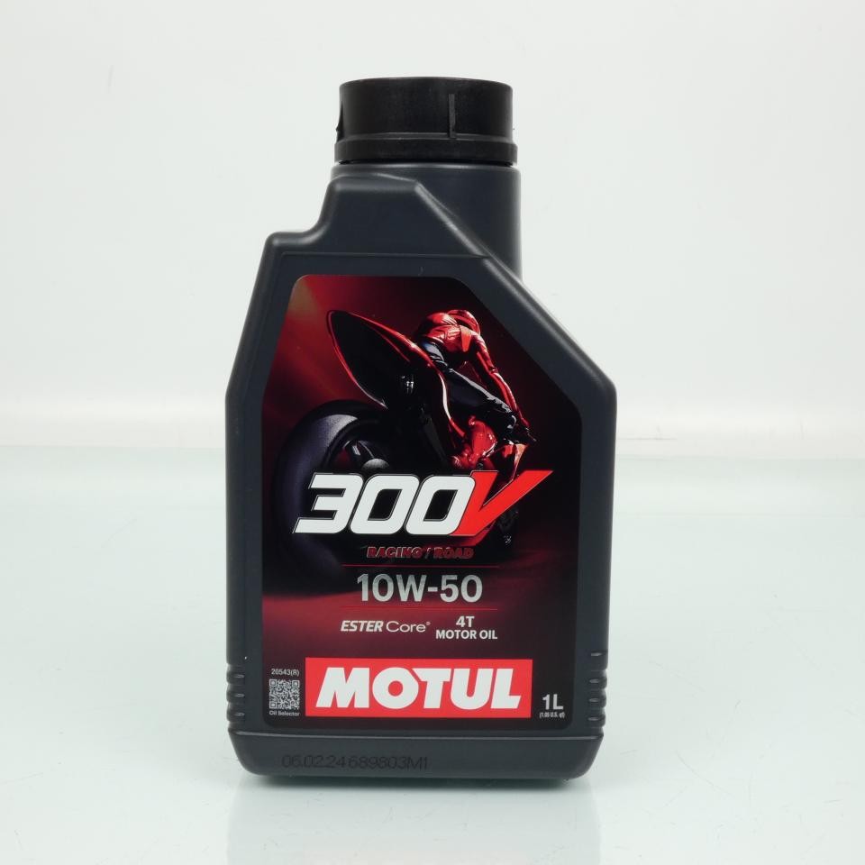Motul 300V Road Racing 10W50, lubrifiant 100% synthèse de haute performance moto 1L