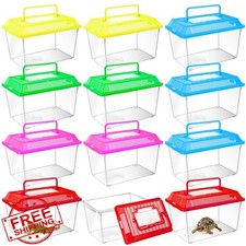 Reptile Terrarium Carrier Cage Lizard Snake Turtle Fish Tank Enclosure L