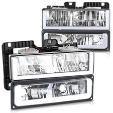 DNA MOTORING U Style LED DRL Headlight Signal Lamps Set Compatible with 92-99...