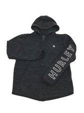Hurley Boy  s Black Heather Full Zip Hoodie Size Medium 10-12 Years